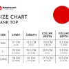 Adamsson tank top size chart